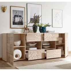 Großes Sideboard in Eiche Sonoma Dekor - Bielvas I