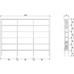 Großes Stauraum Regalsystem in Weiß - Leyma