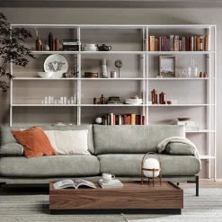 Großes Stauraum Regalsystem in Weiß - Leyma