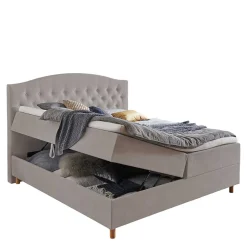 H3 Komplettbett mit Bettkasten in Hellbraun - Furcia