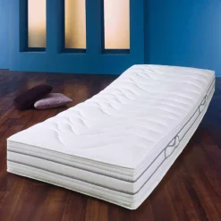 H4 Matratze mit Taschenfederkern 7-Zonen Cruba Bezug mit Klimaband