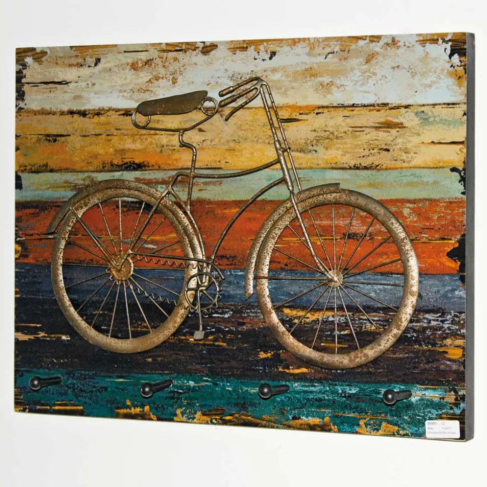 Hakengarderobe Lontrain mit Fahrrad Motiv