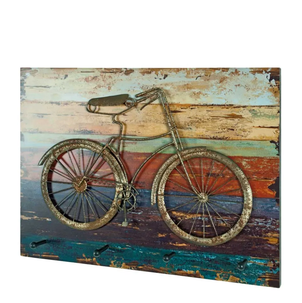 Hakengarderobe Lontrain mit Fahrrad Motiv