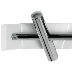 Hakenleiste aus Metall in Weiß & Chrom - Monchy