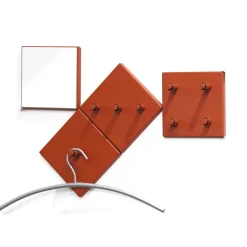 Hakenleisten Set Adrionata in Rot Hochglanz (vierteilig)