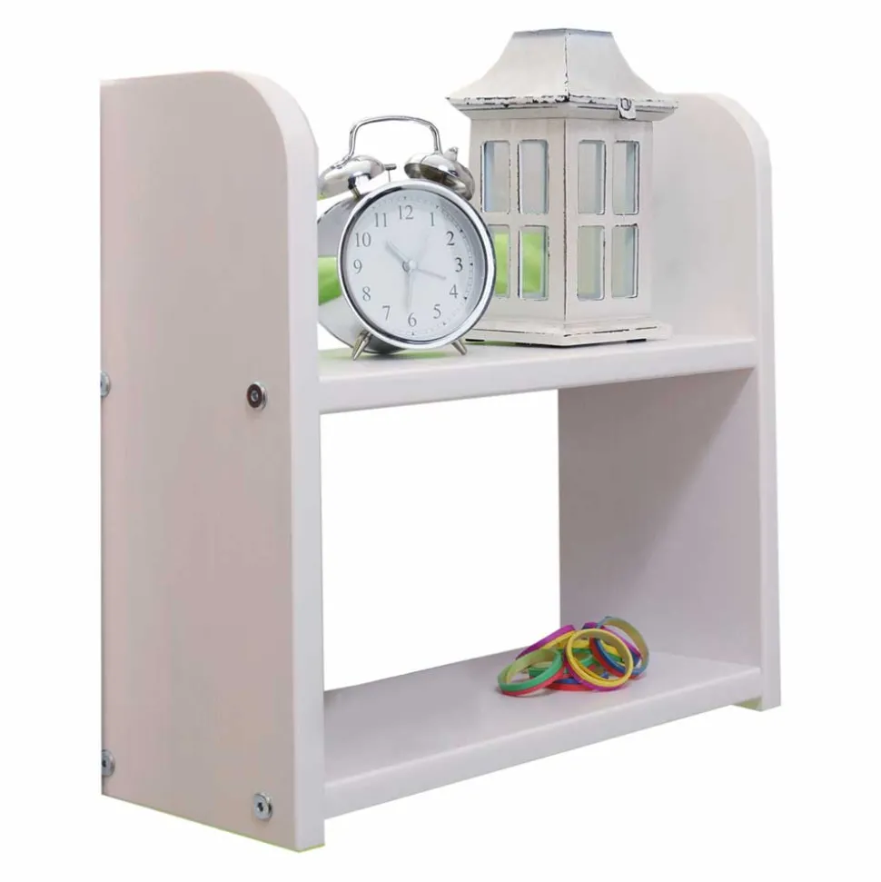 Halbhohes Kiefernholz Kinderbett in Weiß - Camelo