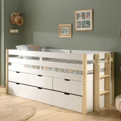 Halbhohes Kinderbett als Kojenbett - Sharky