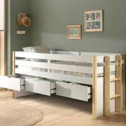 Halbhohes Kinderbett als Kojenbett - Sharky