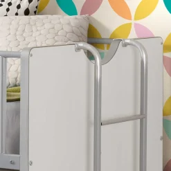 Halbhohes Kinderbett Boro in Weiß