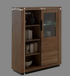 Halboffenes Highboard mit vier Fächern - Vlacoma