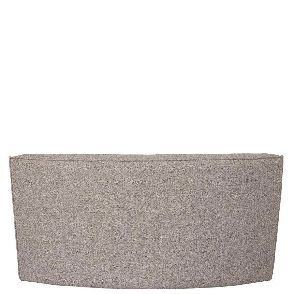 Halbrundes Esstisch-Sofa in Beigegrau meliert - William