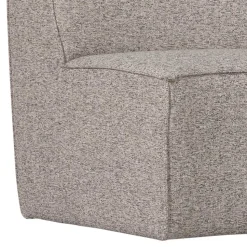 Halbrundes Esstisch-Sofa in Beigegrau meliert - William