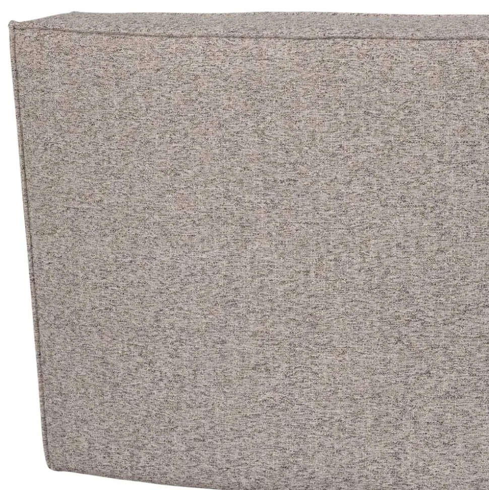 Halbrundes Esstisch-Sofa in Beigegrau meliert - William