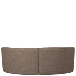 Halbrundes Esstisch-Sofa in Dunkelbraun - Sentiagamo