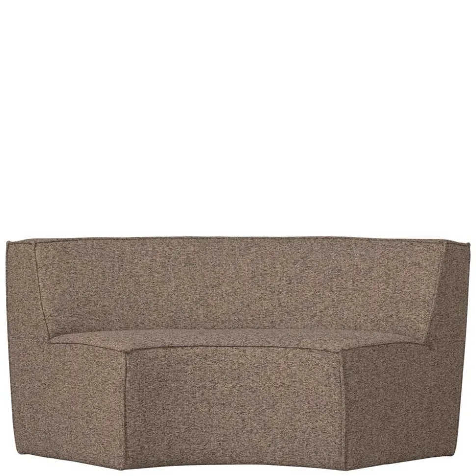 Halbrundes Esstischsofa in Dunkelbraun - Sentiagamo