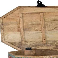 Handbemalte Holztruhe mit Blumen Motiven - Hectos