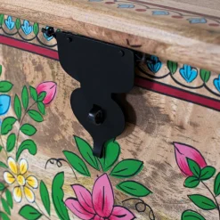 Handbemalte Holztruhe mit Blumen Motiven - Hectos