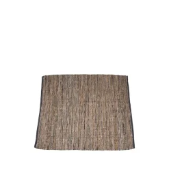 Handgefertigter Teppich aus Jute und Leder Resten - Janton