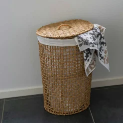 Handgeflochtener Wäschekorb aus Papier Geflecht - Rain