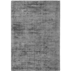 Handgewebter Kurzflor-Teppich in Grau und Anthrazit - Antiq