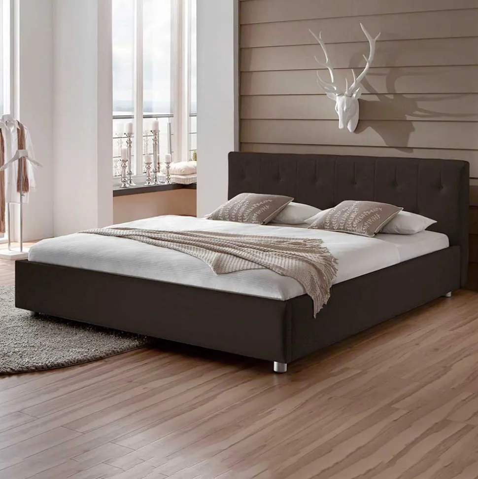 Hübsches Polsterbett Kara in Braun