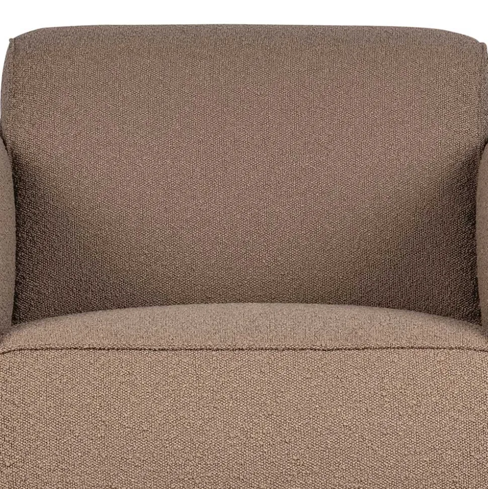 Hellbrauner Boucle Sessel mit Federkern - Bratannio
