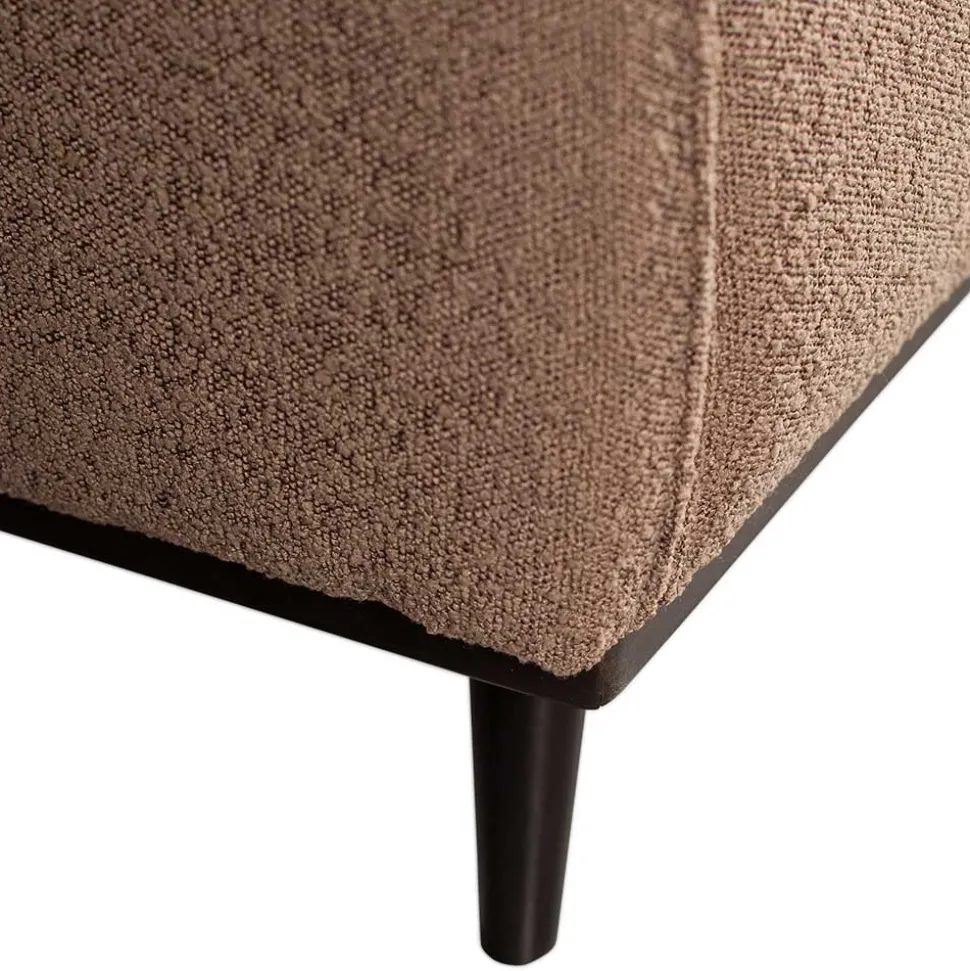 Hellbrauner Boucle Sessel mit Federkern - Bratannio