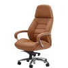 Hellbrauner Bürosessel mit Leder - Nesoria