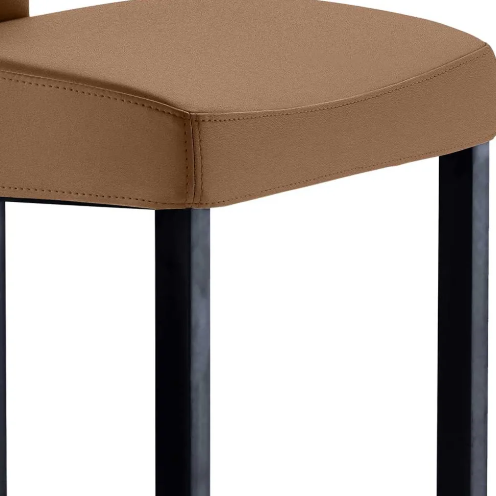 Hellbrauner Küchenstuhl hoch - 65cm Sitzhöhe - Anzaroty