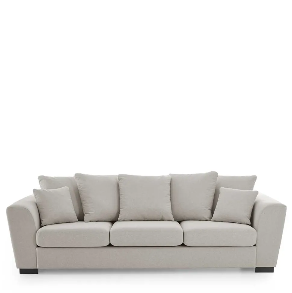 Helle Wohnzimmercouch mit drei Sitzplätzen - Unventra