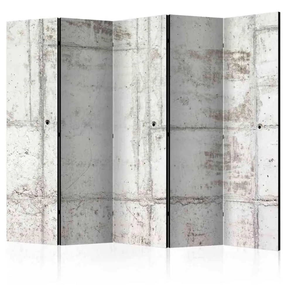 Heller Paravent im Beton Wand Design - Eddya