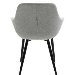 Hellgraue Armlehnstühle aus Webstoff - Bilbaos (2er Set)