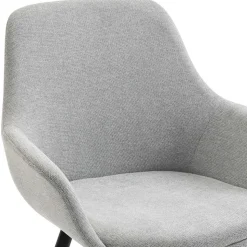 Hellgraue Armlehnstühle aus Webstoff - Bilbaos (2er Set)