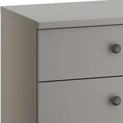 Hellgraue Hochkommode 47x86x42 cm - Ridonna