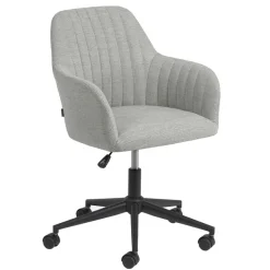 Hellgrauer Bürostuhl mit Armlehnen - Ubinro