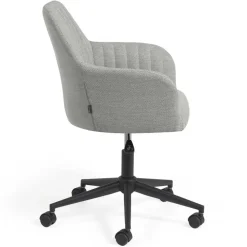 Hellgrauer Bürostuhl mit Armlehnen - Ubinro