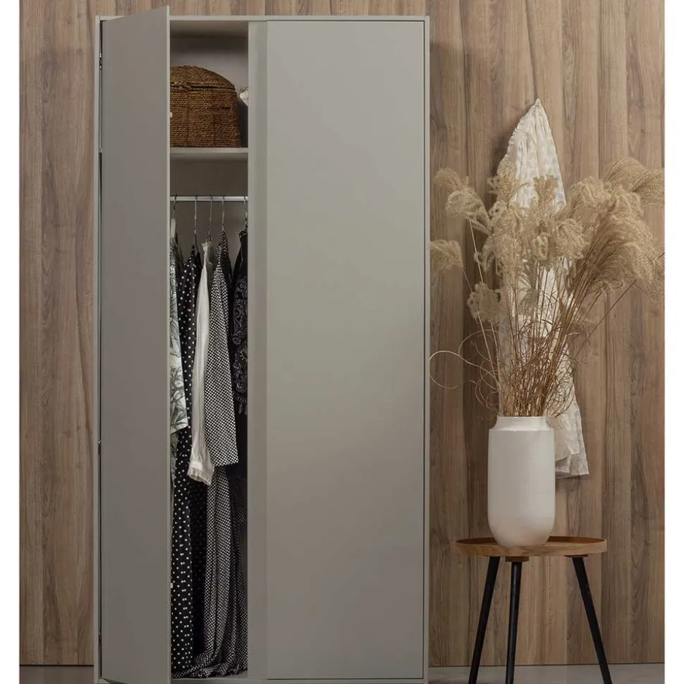 Hellgrauer Kleiderschrank in modernem Design - Bai