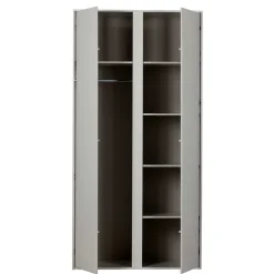 Hellgrauer Kleiderschrank in modernem Design - Bai