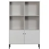 Hellgrauer Schrank mit vier Fächern - Rocca
