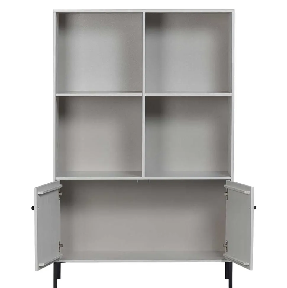 Hellgrauer Schrank mit vier Fächern - Rocca