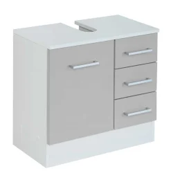 Hellgraues Badezimmermöbel Set günstig - Girios (vierteilig)