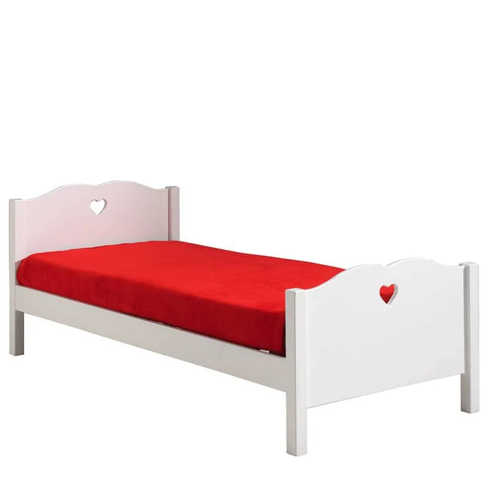 Herz Design Kinderbett in Weiß - Grandory