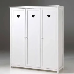 Herz Design Kinderzimmer in Weiß - Grandory (dreiteilig)