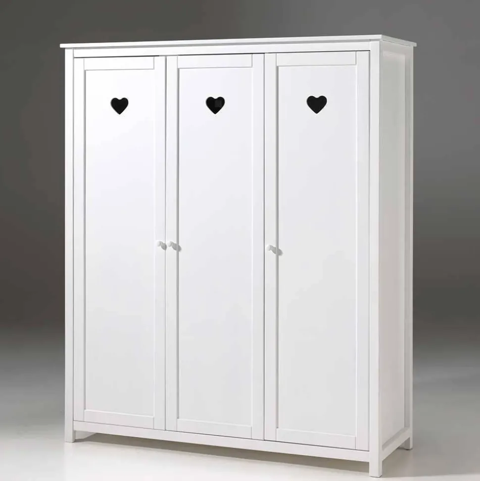 Herz Design Kinderzimmer in Weiß - Grandory (dreiteilig)