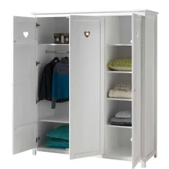 Herz Design Kinderzimmer in Weiß - Grandory (dreiteilig)