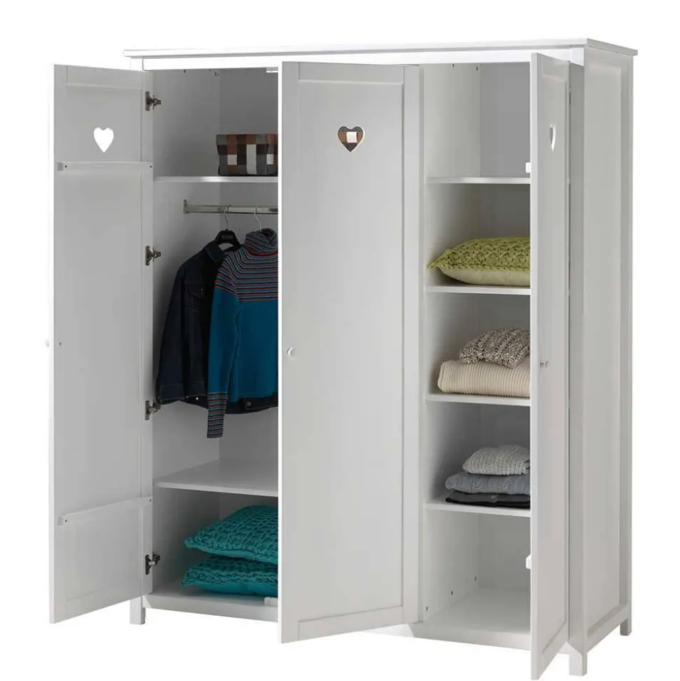 Herz Design Kinderzimmer in Weiß - Grandory (dreiteilig)