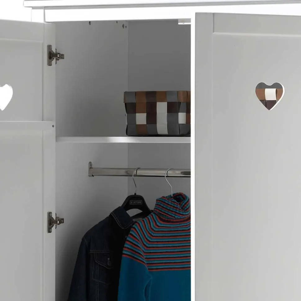 Herz Design Kinderzimmer in Weiß - Grandory (dreiteilig)