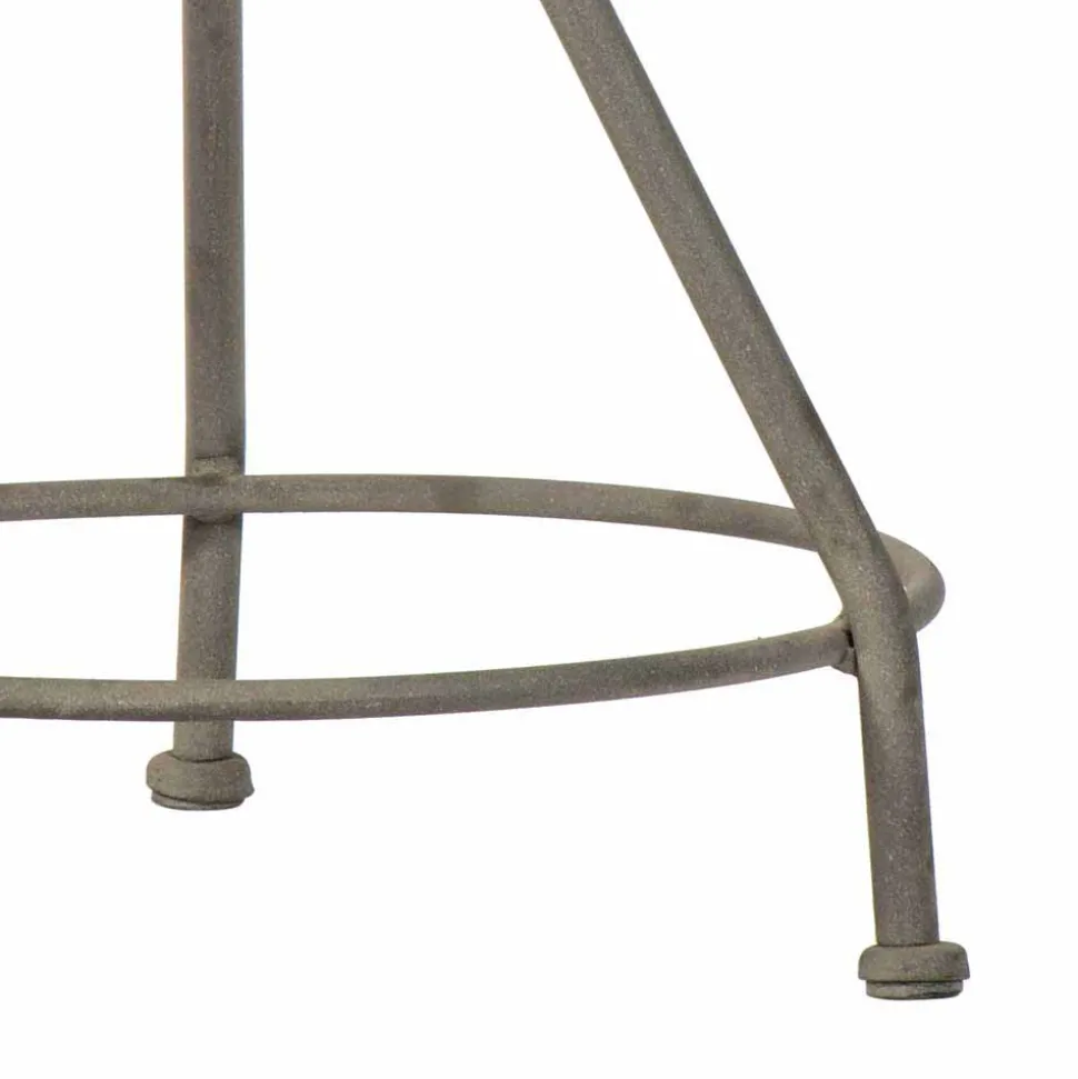 Höhenverstellbarer Arbeitshocker Ashvills aus Altholz Pinie