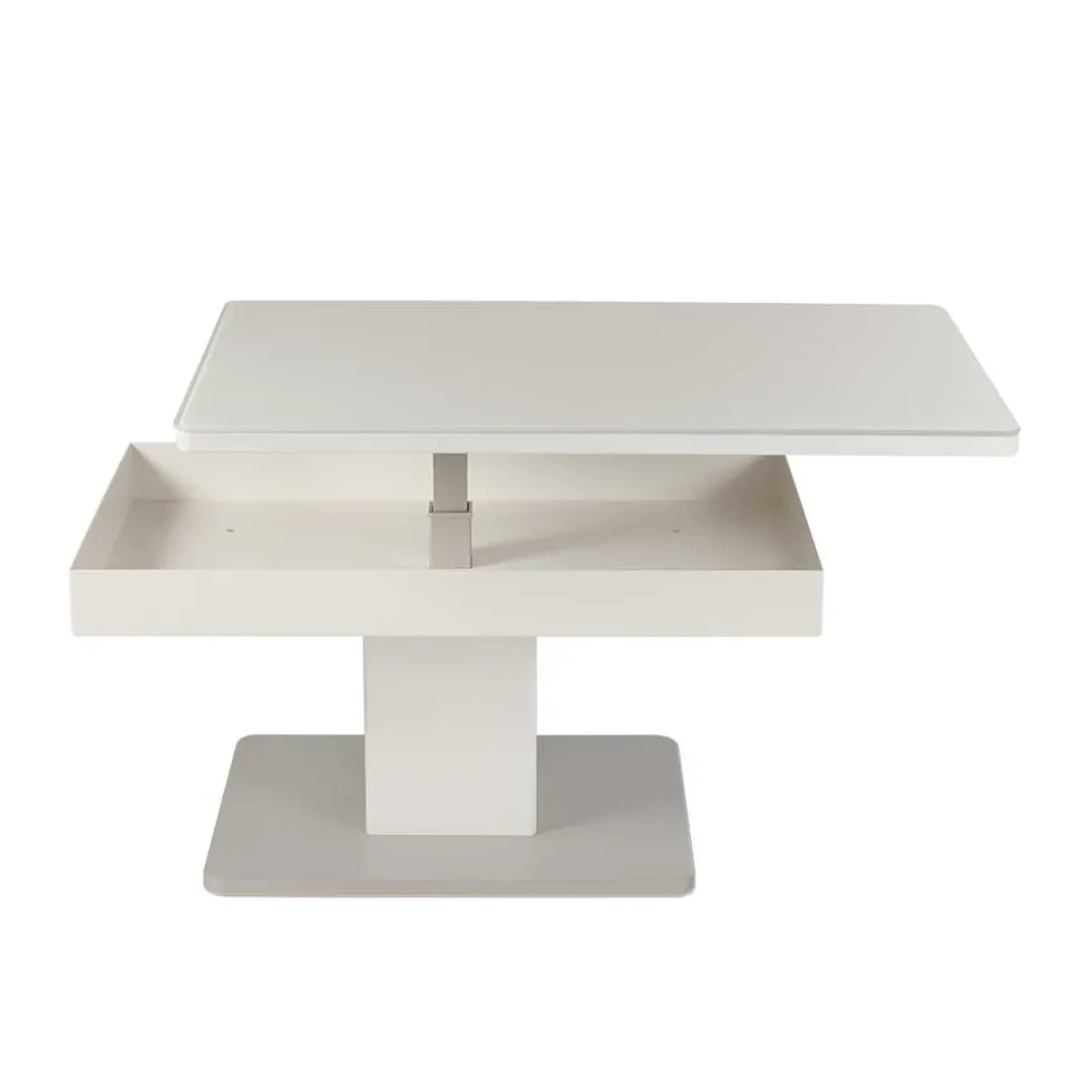 Höhenverstellbarer Couchtisch Greeno in Weiß