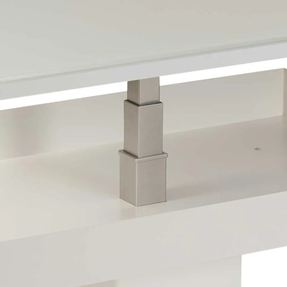 Höhenverstellbarer Couchtisch Greeno in Weiß